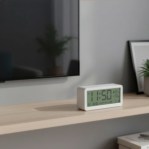 Soens elektronikus időjárás-állomás - fehér, órával és naptárral - 9