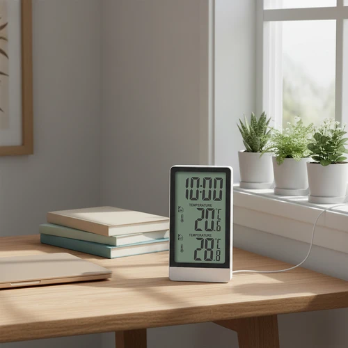 Soens márkájú elektronikus hőmérő – szondával, fehér - 7