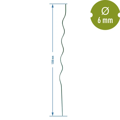 Spirál acél növénykaró 1,25 m x 6 mm - 2