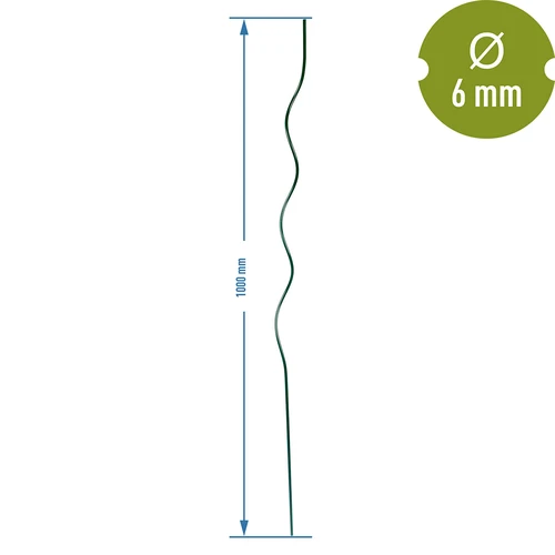 Spirál acél növénykaró 1 m x 6 mm - 2