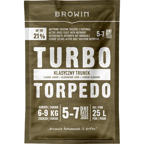 Szeszélesztő Turbo Torpedo 5–7 nap 21% 100 g