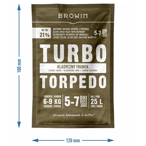 Szeszélesztő Turbo Torpedo 5–7 nap 21% 100 g - 6