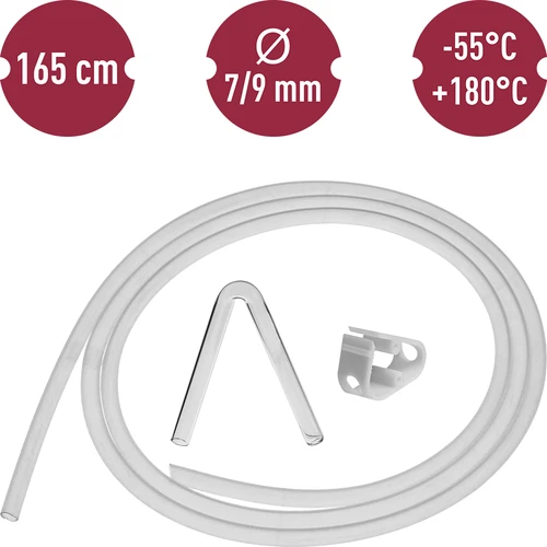 Szilikoncső fi 7/9mm - hőm.: -55 +180°C - 6