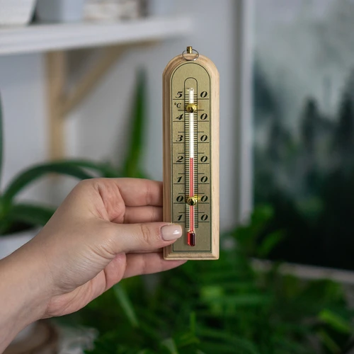 Szobahőmérő aranyszínű skálával (-10°C-tól +50°C-ig) 16 cm - 3