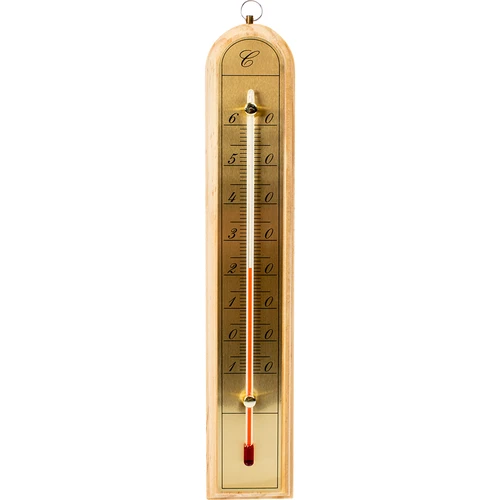 Szobahőmérő aranyszínű skálával (-10°C-tól +60°C-ig) 28 cm, mix