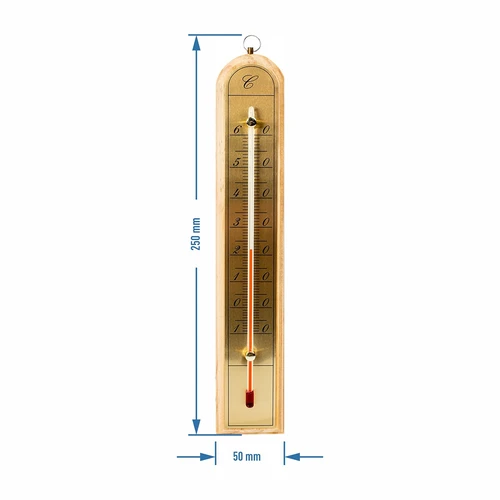 Szobahőmérő aranyszínű skálával (-10°C-tól +60°C-ig) 28 cm, mix - 5
