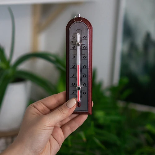 Szobahőmérő ezüst skálával (-10 °C-tól +50 °C-ig) 16 cm, mix - 4