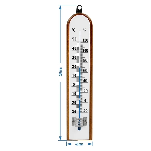Szobahőmérő fehér skálával (-30 °C-tól +50 °C-ig) 20 cm - 2