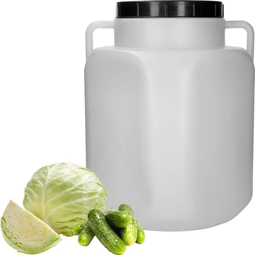 Szögletes hordó 50 L-es, fehér, fogantyúkkal 50 L - 3