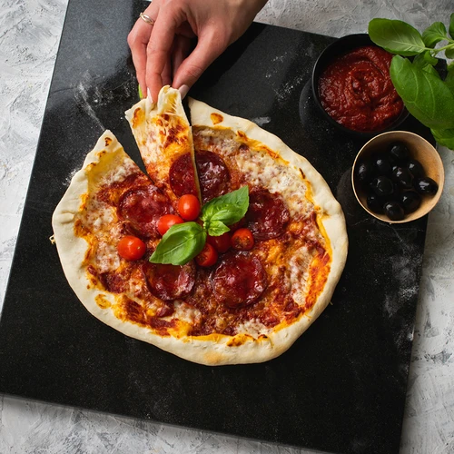 Téglalap alakú gránit pizzakő 37 x 35 cm - 10