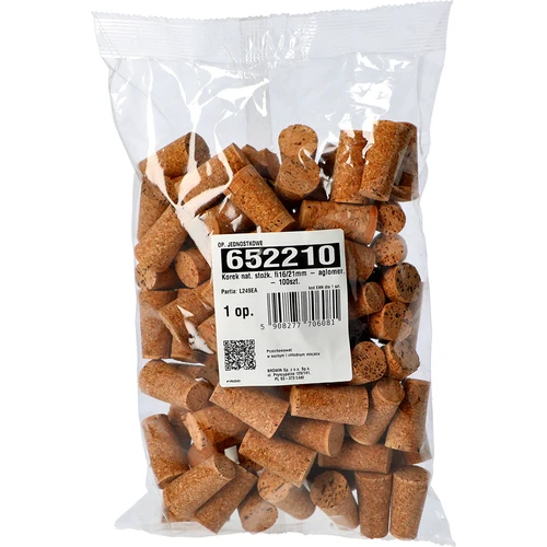 Természetes, kúpos parafadugó Ø16/21 mm - agglomerált - 100 db - 3