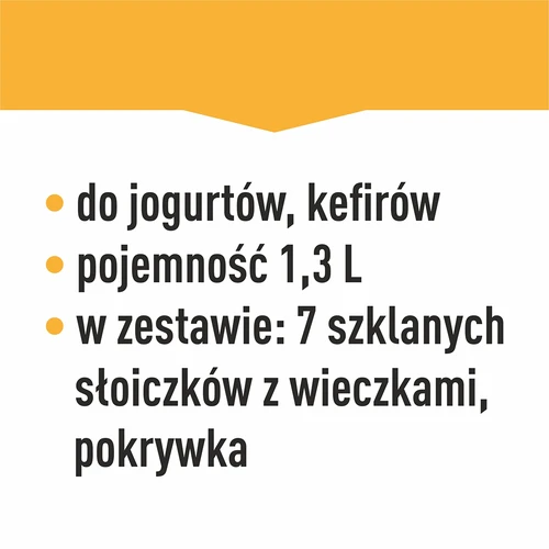 Termosztátos joghurtkészítő, 7 üveg, 1,3 l - 19