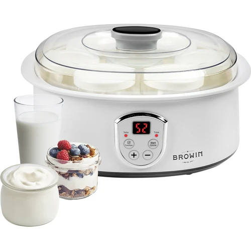 Termosztátos joghurtkészítő, 7 üveg, 1,3 l