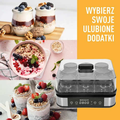 Termosztátos joghurtkészítő, 9 üveg, 1,6 l - 14