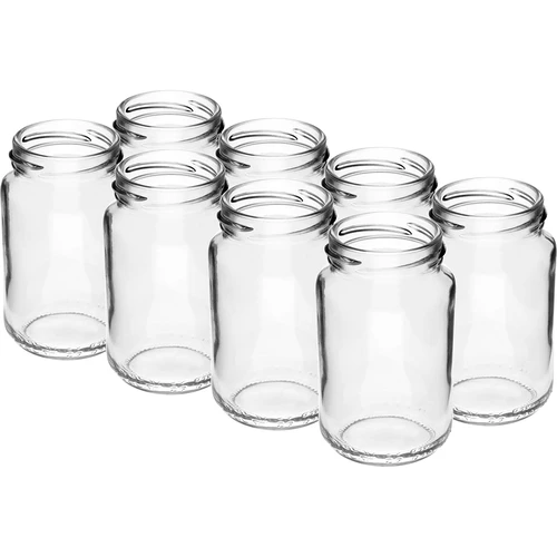 TO 190 ml-es befőttesüveg színes kupakkal, fi 53 - 8 db - 5