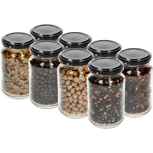 TO 190 ml-es befőttesüveg színes kupakkal, fi 53 - 8 db - 10