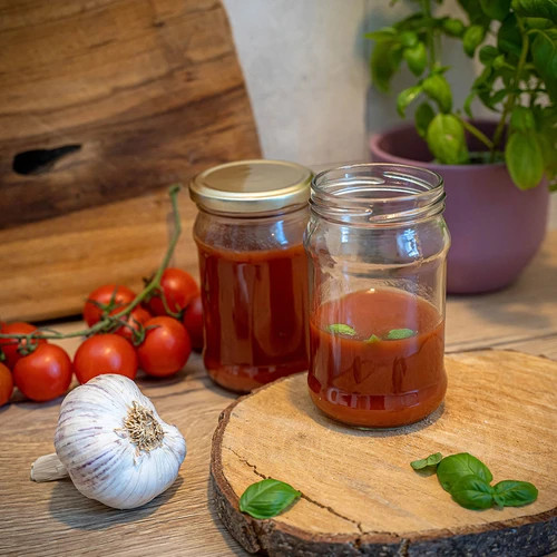 TO 300 ml-es befőttes üveg aranyszínű, fi 66-os csavaros tetővel – 6 db - 8