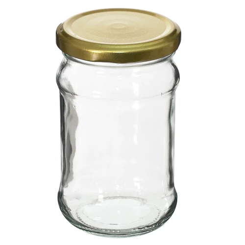 TO 300 ml-es befőttes üveg aranyszínű, fi 66-os csavaros tetővel – 6 db - 2