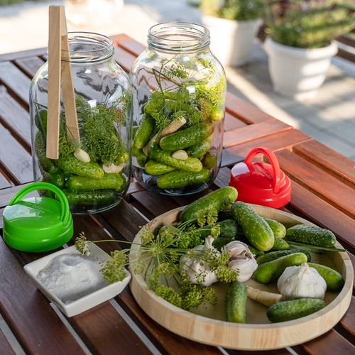TO 4 l-es befőttesüveg és Ø100-as, fogantyús csavaros tető - 9