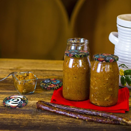 TO 900 ml-es befőttesüveg színes csavaros tetővel fi82/6 - 6 db - 15