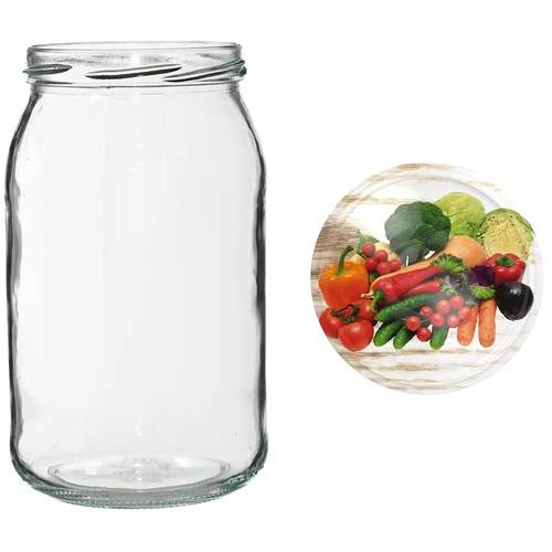 TO 900 ml-es befőttesüveg színes csavaros tetővel fi82/6 - 6 db - 13