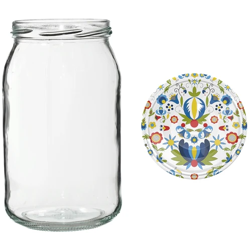 TO 900 ml-es befőttesüveg színes csavaros tetővel fi82/6 - 6 db - 10