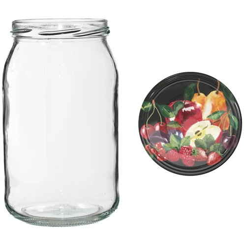 TO 900 ml-es befőttesüveg színes csavaros tetővel fi82/6 - 6 db - 11