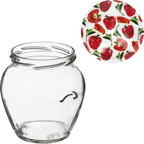TO Amfora 580 ml befőttesüveg színes csavaros tetővel fi82/6-6 db - 10