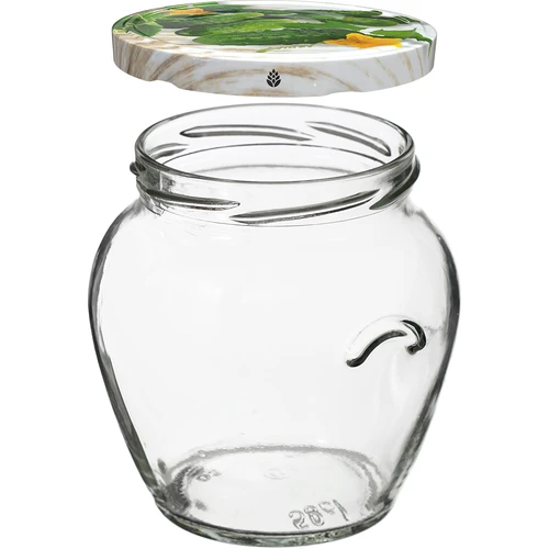TO Amfora 580 ml befőttesüveg színes csavaros tetővel fi82/6-6 db - 3