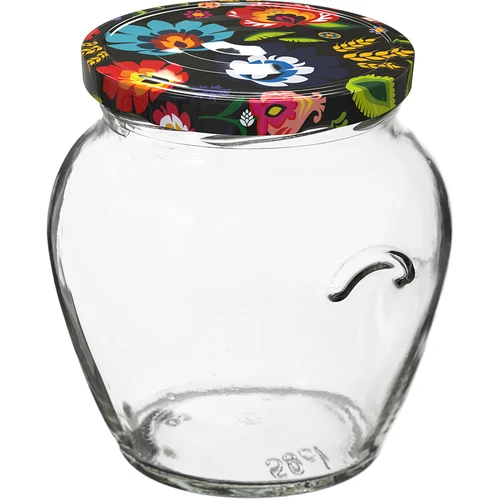 TO Amfora 580 ml befőttesüveg színes csavaros tetővel fi82/6-6 db - 2