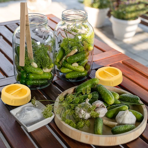TO befőttesüveg 4 l, csipesz és műanyag csavaros tető fi 100, fogantyúval - 6