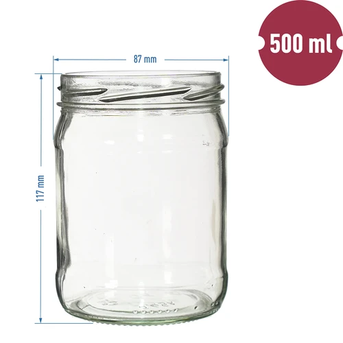 TO befőttesüveg 500 ml fi 82/6 - 8 db - 6