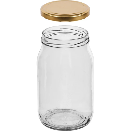 TO befőttesüveg 900 ml, arany színű, fi 82/6-os csavaros tetővel - 6 db - 4