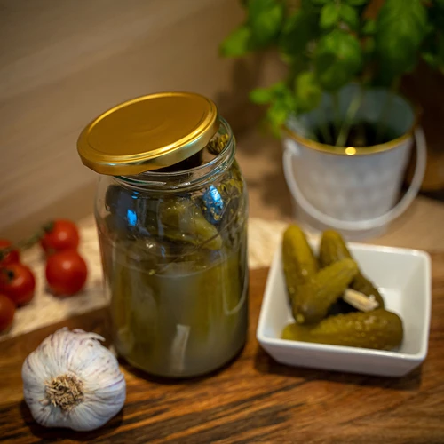 TO befőttesüveg 900 ml, arany színű, fi 82/6-os csavaros tetővel - 6 db - 10
