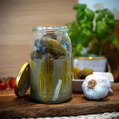 TO befőttesüveg 900 ml, arany színű, fi 82/6-os csavaros tetővel - 6 db - 13