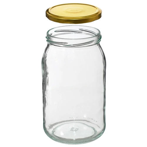 TO befőttesüveg 900 ml, arany színű, fi 82/6-os csavaros tetővel - 6 db - 5