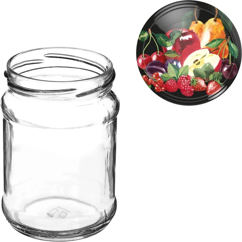 TO Ćwiartka 250 ml befőttesüveg, fi 66 csavaros tetővel - 6 db - 8