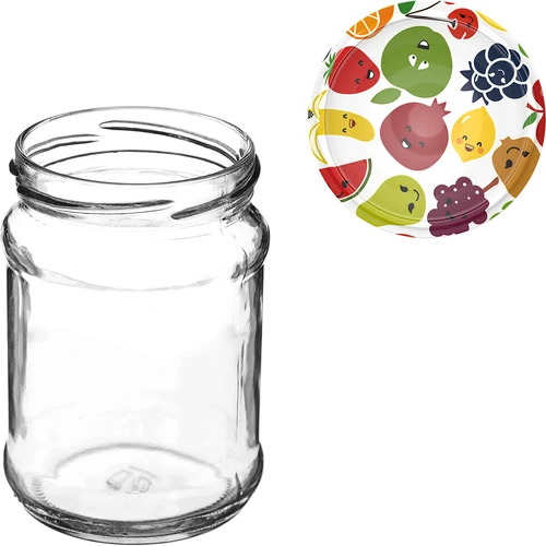 TO Ćwiartka 250 ml befőttesüveg, fi 66 csavaros tetővel - 6 db - 9