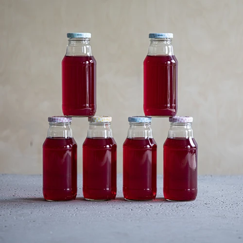 TO üvegpalack gyümölcsléhez 330 ml, fi 43-as kupakkal - 6 db. - 5
