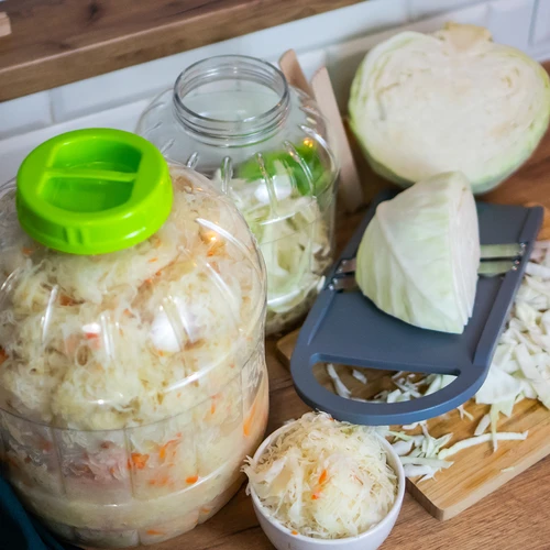 Törésálló, többfunkciós savanyító edény + csipesz, 5L - 10