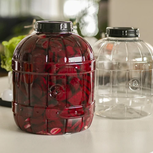 Törhetetlen, multifunkciós üveg fekete csavaros kupakkal, 5 l - 9