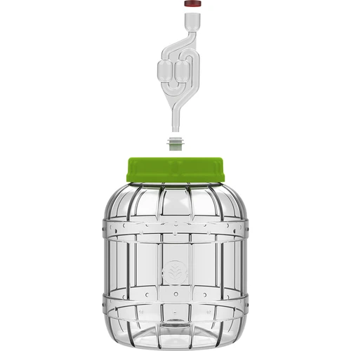 Törhetetlen, savanyításhoz való műanyag befőttesüveg, 3 l - 4