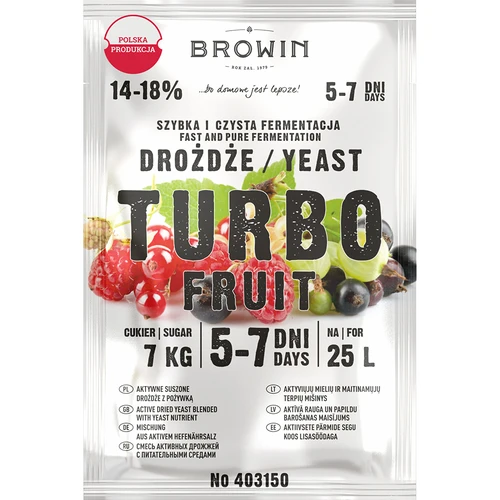 Turbo Fruit borélesztő 5-7 nap