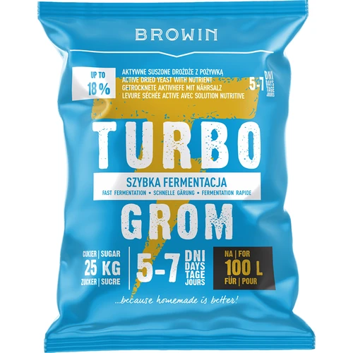Turbo Grom párlatélesztő 5-7 nap 100L