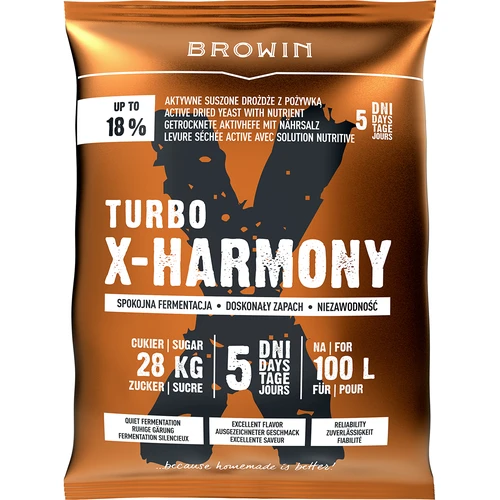 Turbo X-Harmony 18% élesztő, 100 L-hez, 360 g