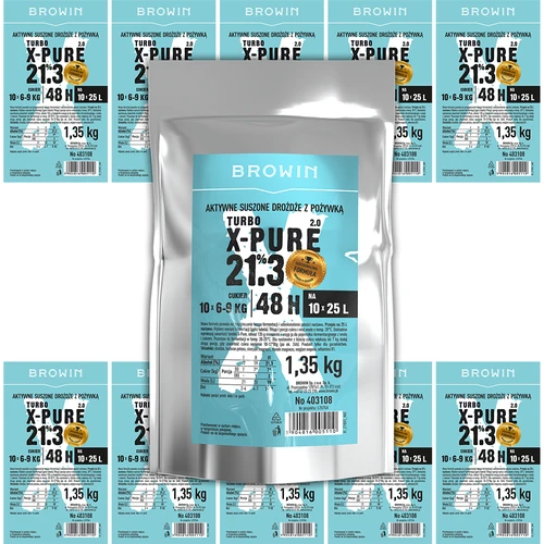 Turbo X-Pure 21,3% turbóélesztő, 10 x 25 L, 1,35 kg - 6
