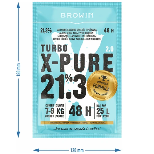 Turbo X-Pure 21,3% turbóélesztő 48h, 25 L - 5