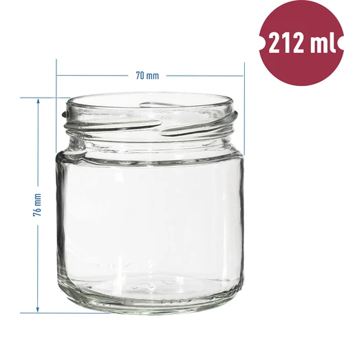 Twist-off befőttesüveg 212 ml, Ø 66 – 12 db - 7
