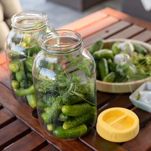 Twist-off befőttesüveg, 4 L, fi 100-as, fogantyús műanyag tetővel - 6