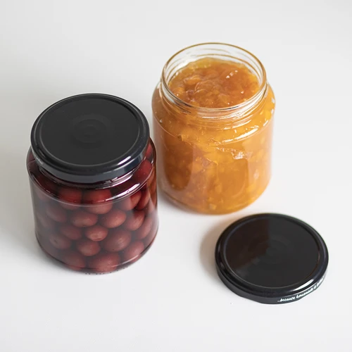 Twist-off befőttesüveg, „grubasek” 580 ml, fekete kupakkal, fi 82/6, 6 db - 7